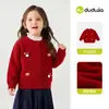 Dududu Home Suéter para Niños Otoño Ropa Tejida para Bebés Cárdigan Ropa para Niñas Ropa de Otoño Tops para Niños Ropa para Niños Nuevo Estilo
