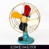 Ventilador eléctrico antiguo de hierro forjado, modelo antiguo, decoración creativa para el hogar, adornos y accesorios de fotografía.