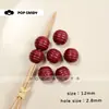 Cuentas Redondas de Madera en Forma de Espiral con Agujeros Grandes, Cuentas de Madera Sueltas, Accesorios de Cuentas de Madera Hechos a Mano, Materiales para Ensartar Cuentas con Agujeros Rectos