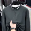 Sudadera Cruzada para Hombre 100% Algodón Cuello Redondo Media Cremallera Otoño Manga Larga Camiseta Casual para Hombre Jersey Ropa para Niños