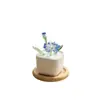Adornos de Vidrio de Zibo, Macetas de Amapola Artificiales, Flores Conservadas, Ramos de Regalo, Decoraciones de Lujo para el Interior del Coche