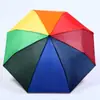 Guarda-chuva Arco-Íris Criativo para Comércio Exterior Transfronteiriço, Guarda-chuva Dobrável para Proteção Solar ao Ar Livre, Fabricante Guarda-chuva de 8 Varetas para Publicidade, Disponível para Personalização no Atacado