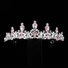 Corona de novia de estilo coreano, diadema de reina de cristal de aleación, corona de cumpleaños para fiesta infantil, diadema de boda sencilla, joyería
