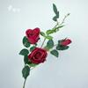 Liquidação Especial em Materiais Florais para Casamento, Flores Artificiais da Série Vermelha, Decorações de Ano Novo, Adereços Fotográficos no Atacado, Casamento