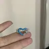 Dulces y Frescos, Felices Todos los Días, Elige Anillos Gruesos de Cara Sonriente con Esmalte de Colores, Estilo Coreano Ins Anillos de Estilo Francés