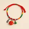 Pulseira de Corda Colorida do Festival do Barco Dragão Corda Vermelha Tecida à Mão Infantil Bebê Pequeno Zongzi Corda de Mão Presente de Lote Festival de Maio