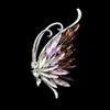 2025 Nuevo Broche de Mariposa Simulada de Gama Alta Europea y Americana Mariposa de Diamante Estereoscópica Color Degradado Broche de Mariposa de Diamante de Moda