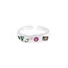 932 Estilo K Ins Nicho Diseño de Lujo Accesible Versátil Contraste Zircón Anillo Abierto Plata Esterlina S925 Femenino Textura