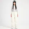 Llegada Nueva Invierno 2024 Pantalones de Esquí para Mujer Tabla Única A prueba de Viento Impermeables Acolchados Cálidos Sueltos talla extra Pantalones de Nieve para Hombre
