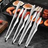 Acero Inoxidable 304 Clip Horizontal Clip de Cocina Clip Grueso para Comida de Cocina Clip de Hotel para Buffet Clip para Barbacoa Clip con Dientes