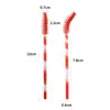 50 peças/pacote pincel para máscara de cílios haste bicolor descartável nylon haste colorida para cílios pincel de máscara de cílios pincel aplicador de máscara