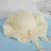 Sombrero de Paja Estilo Francés Ondulado para el Sol para Mujeres al Aire Libre en Verano, de Alta Gama, Ala Ancha, Lazo de Encaje, Protección Solar