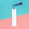 Marcadores de página criativos para presentes, marcadores de página práticos de metal e alumínio DIY, materiais em branco, borlas coloridas, adequados para estudantes usarem enquanto leem