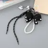 Estilo Chanel Nuevo Colgante de Bolso con Lazo de Perlas Accesorios Colgantes para Bolso Miu Decoración Cordón Tejido a Mano