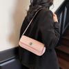 Bolso Trendy de Primavera para Mujer Pequeño de Crowdsourcing 2025 Nuevo Bolso Baguette Simple Bolso Pequeño de Hombro Cruzado de Crowdsourcing