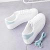 Sapatos Brancos de Solado Grosso para Mulheres 2025 Verão Nova Moda Brancos Estudante Bico Redondo Tênis Sapatos Esportivos e de Lazer Atacado