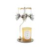 Set de Velas Navideñas con Aroma a Oro y Disco Delgado en Stock del Fabricante con Candelabro de Linterna Giratoria, Regalo Festivo para el Hogar