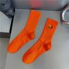 Calcetines Cityboy para hombre, de otoño e invierno, blancos, de moda, para celebridades de Internet, deportivos, absorbentes del sudor, sin hueso, para patinetas, calcetines de tubo medio de algodón.