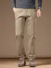 Pantalones casuales caqui para hombre de primavera/otoño, nuevo estilo 2026, versátiles para negocios y para ir al trabajo, pantalones largos holgados de pierna recta