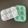 Fornecimento de fábrica de molde de hóquei no gelo de silicone DIY cubo de gelo de silicone cozinha caseiro redondo ferramenta de cubo de gelo em estoque atacado