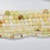 Cuentas Sueltas de Zafiro Flor Natural, Cuentas Redondas de Jade Beige, Accesorios para Joyería DIY Hechos a Mano con Cuentas, Pulseras, Collares