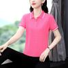 Camiseta de Manga Curta com Gola Reversível para Mulheres, Tendência Verão 2026 Nova Moda Estilo Coreano Tamanho Grande Camisa Polo, Top de Algodão Chique