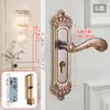 Cerradura de Puerta de Dormitorio Estilo Europeo Cerradura de Puerta Interior Sin Taladro Cerradura de Puerta Doméstica Puerta de Madera Manija de Puerta Universal Reemplazo de Cerradura de Puerta Vieja