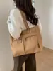 Bolsa de Lona Artística Casual Estilo Japonés para Mujer, Gran Capacidad, Ligera, Versátil, Bolso de Hombro para Viajes Diarios, Bolsa para Clase de Estudiante