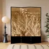 Divisória de Tela Floral e de Pássaros Vintage Estilo Francês para Sala de Estar, Divisória Dobrável Móvel Minimalista Moderna para Entrada de Escritório, Quarto