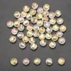 Azulejos de cristal con orificios medianos de 8 mm, cuentas de vidrio galvanizadas de color, accesorios para vestido de novia, sombreros, zapatos y bisutería.