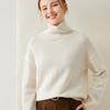 Suéter de Gola Alta de Cashmere Feminino Faye Wong Outono/Inverno Estilo Preguiçoso Cashmere Solto Pulôver Solto e Espessado Elegante