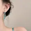 Pendientes de Borla de Racimo de Uva Super Flash para Mujer, Pendientes de Diseño de Nicho de Lujo Ligero, Pendientes de Botón Únicos y Muy Bonitos