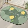 Tapete Antideslizante Personalizado para Puerta de Baño Tapete para Pies de Barro Diatómico Alfombra de Baño Baño Inodoro Alfombra Absorbente para Piso de Baño