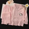 Pijama Infantil 2026 Novo Modelo Algodão Nuvem Primavera e Outono Manga Longa Desenho Animado Doce Princesa Roupa de Casa para Crianças Maiores