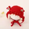 Gorro de Dibujos Animados para Bebé Versátil Otoño e Invierno Gorro de Punto Lindo Gorro de Lana Tejido Unisex para Bebé Cálido con Protección para las Orejas Súper Lindo