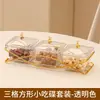 Plato de Frutas Dividido de Lujo Ligero Plato de Snacks Plato de Snacks Plato de Frutas Secas Dulces Ktv Salón de Mahjong Plato Dividido Comercial Simple