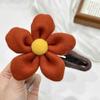 Pinza para el pelo de flor de felpa de alta gama para mujer con pelo en la parte posterior de la cabeza, Pinza para sujetar la mitad del pelo, Pinza grande de una palabra, Pasador de pico de pato