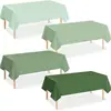 Toalha de mesa plástica descartável verde sálvia transfronteiriça festa de aniversário mesa de sobremesas toalha de mesa cor sólida 54x108