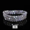 Pulsera de Múltiples Vueltas de Ágata Piedra Lunar de Cristal Natural para Mujer, Moderna, Sencilla, Lujosa, Elegante Pulsera de Cristal, Venta al por Mayor de Fábrica