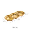 Plato para Salsa de Acero Inoxidable 304 Estilo Coreano, Plato para Mojar Dorado, Plato para Condimentos para Olla Caliente, Plato para Salsa, Vajilla para Barbacoa, Dos Compartimentos, Tres Compartimentos
