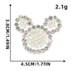 Accesorios de corazón, oso y mariposa electrochapados y con incrustaciones de diamantes para decoración DIY en zapatos Crocs, dijes para zapatos y fundas de teléfono