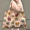 Bolsa de protección ambiental plegable de dibujos animados japoneses, bolsa de compras de tela Oxford, bolsa de almacenamiento portátil, bolsa grande para supermercado