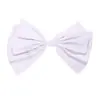 Scrunchie Blanco de Algodón Puro Europeo y Americano Lazo Francés Goma Elástica Corta para el Cabello Adorno para la Cabeza Flor al por Mayor