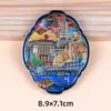 Ímãs de Geladeira Cidade Folha de Alumínio Dali Lijiang Ímãs de Geladeira Magnéticos de Madeira Atrações Turísticas Populares Cidade Lembrança Atacado