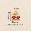 Accesorios de Acero Inoxidable con Goteo de Aceite para Joyería Transfronteriza Colgante Hecho a Mano DIY Accesorios para Pulsera Collar Pendiente Simple para Mujer