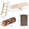 Juego de 2/3/4 Amazon explosión hámster juguete de madera hámster conejo loro molares juego combinado