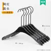 Loja de Roupas Personalizadas com Logo Cabides Especiais de Acrílico Preto Puro para Roupas Infantis, Masculinas e Femininas, Prendedores Antiderrapantes para Calças