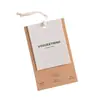 Etiquetas personalizadas de papel kraft vintage, diseño gratuito de etiquetas para ropa, logo personalizado en lotes pequeños, etiquetas de accesorios de marca de moda