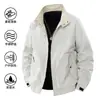 2025 Nuevas Explosiones Chaqueta Retro Americana 3D para Hombre Primavera y Otoño Cuello Impermeable Combinación de Colores Exterior Versátil Flying