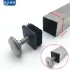 20 25 30 40 50 60 Tubo Quadrado de Plástico Ajustável Tubo de Aço Inoxidável Tampão Interno Rolha Prateleira Pés Ajustáveis